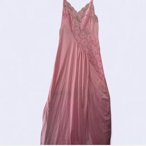 Elegant Pink Lace Nightgown